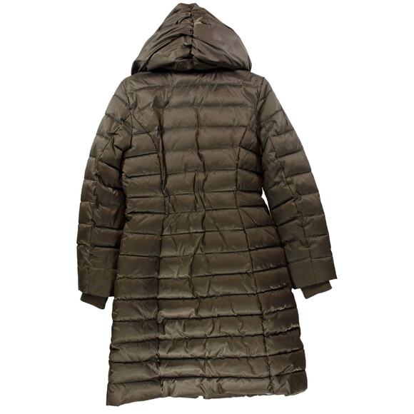 Laundry by Shelli Segal Quilted Pillow Collar Puffer Coat in Taupe Size Med - Picture 7 of 16